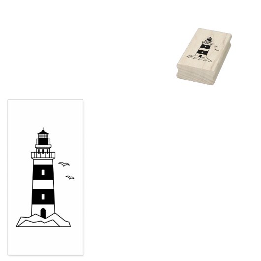 vuurtoren voor Zee Rubberstempel (Gestempeld)