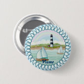 Vuurtoren voor zeilboten ronde button 5,7 cm (Voorkant /achterkant)