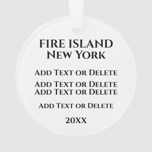 Vuurtoren Vuureiland Ornament (achterkant)