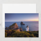 vuurtoren | Vuurtoren Cape Brett Nieuw-Zeeland Bedankkaart (Voorkant / Achterkant)