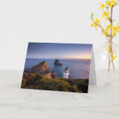 vuurtoren | Vuurtoren Cape Brett Nieuw-Zeeland Kaart (Gele Bloem)