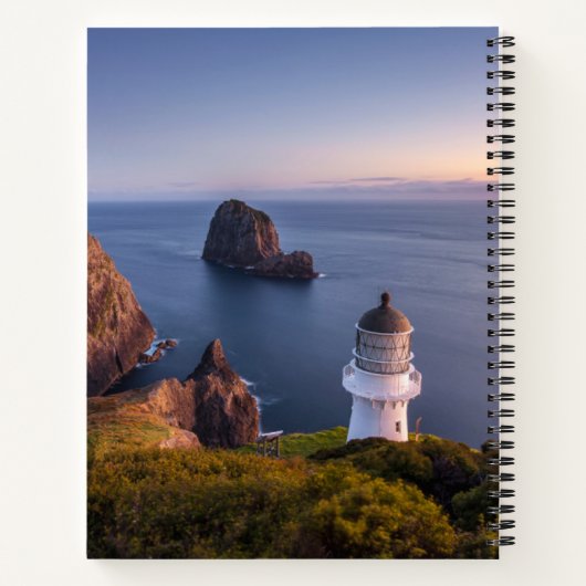 vuurtoren | Vuurtoren Cape Brett Nieuw-Zeeland Notitieboek (Achterkant)