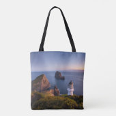 vuurtoren | Vuurtoren Cape Brett Nieuw-Zeeland Tote Bag (Achterkant)