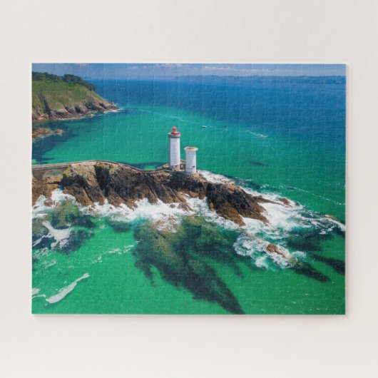 vuurtoren | vuurtoren Finistère Brest Bretagne Legpuzzel (Horizontaal)