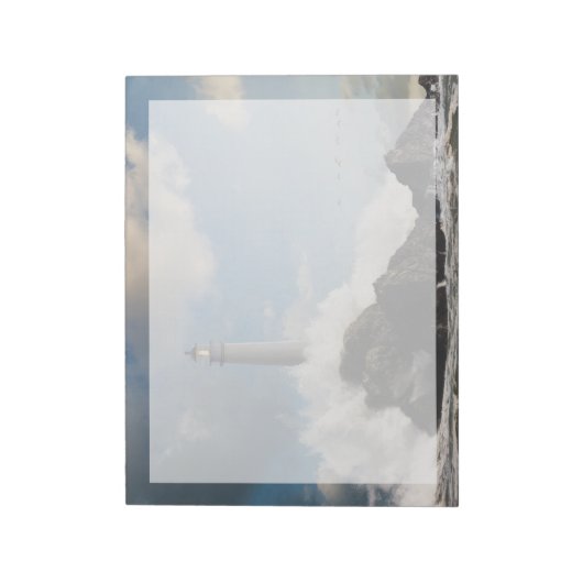 vuurtoren | Vuurtoren met drijfgolven Notitieblok (Linkerzijde)