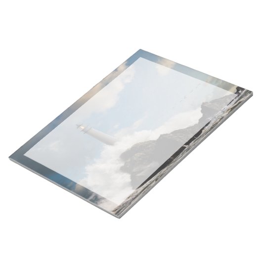 vuurtoren | Vuurtoren met drijfgolven Notitieblok (Schuin)