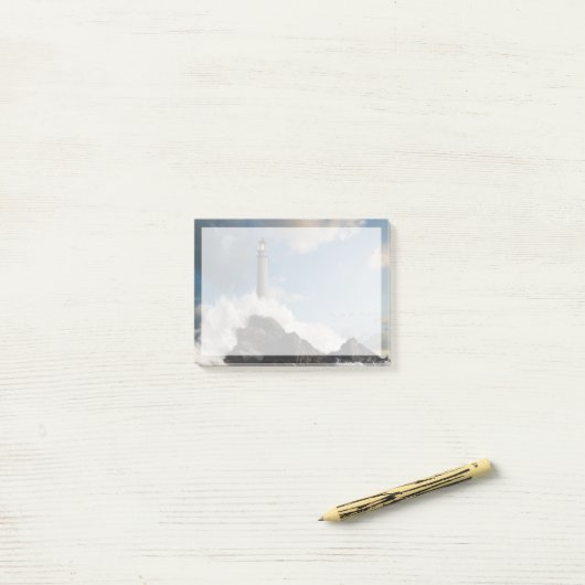 vuurtoren | Vuurtoren met drijfgolven Post-it® Notes (Op bureau)