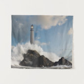 vuurtoren | Vuurtoren met drijfgolven Wandkleed (Voorkant (horizontaal))