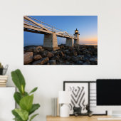 vuurtoren | Vuurtoren Port Clyde Maine Poster (Thuiskantoor)