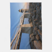 vuurtoren | Vuurtoren Port Clyde Maine Theedoek (Verticaal)