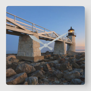 vuurtoren Vuurtoren Port Clyde Maine Vierkante Klok