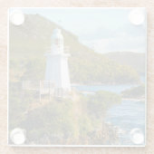 vuurtoren | Vuurtoren van Bonnet Glazen Onderzetter (Achterkant)