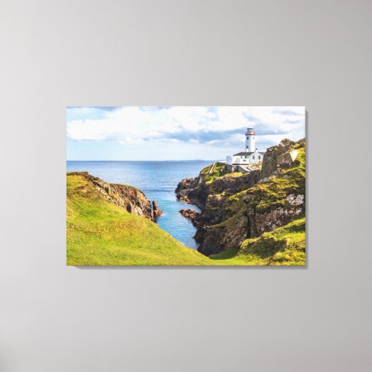 vuurtoren | vuurtoren van Fanad Head Ierland Canvas Afdruk (Voorkant)