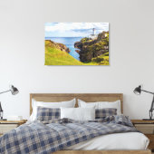 vuurtoren | vuurtoren van Fanad Head Ierland Canvas Afdruk (Insitu (Slaapkamer))
