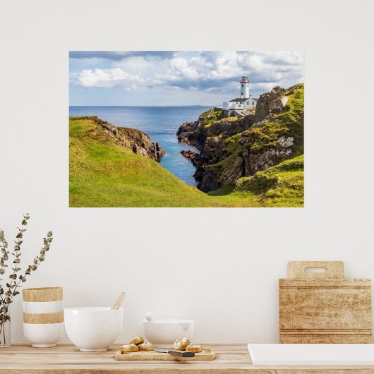 vuurtoren | vuurtoren van Fanad Head Ierland Poster (Keuken)