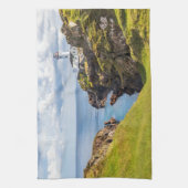 vuurtoren | vuurtoren van Fanad Head Ierland Theedoek (Verticaal)