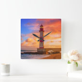 vuurtoren | vuurtoren van Itapuã Bahia Brazilië Vierkante Klok (Huis)