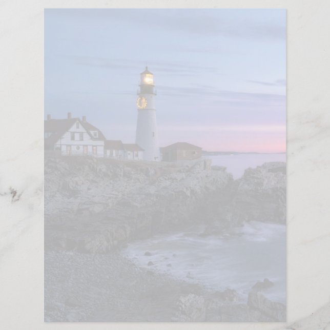 vuurtoren | vuurtoren van Kaap Elizabeth Maine (Voorkant)