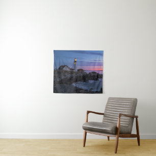 vuurtoren vuurtoren van Kaap Elizabeth Maine Wandkleed