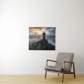 vuurtoren | vuurtoren van Le Conquet Kermorvan Wandkleed (In Situ (horizontaal))