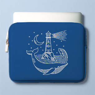 vuurtoren walvis laptop sleeve