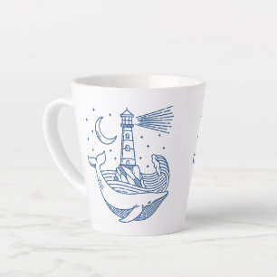 vuurtoren walvis latte mok