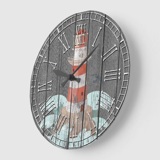 Vuurtoren — Weathered Pine Grote Klok (Hoek)