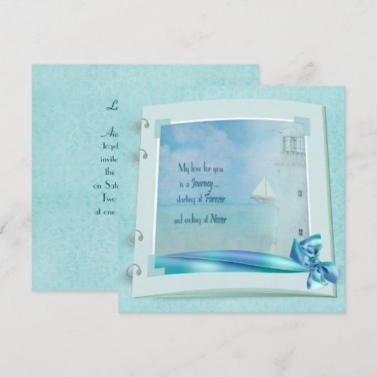 Vuurtoren Weddenboek Uitnodiging (Voorkant / Achterkant)