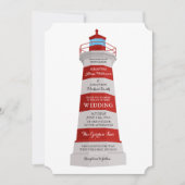 Vuurtoren Weddenschap Rood en Wit Kaart (Voorkant)