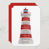 Vuurtoren Weddenschap Rood en Wit Kaart (Voorkant / Achterkant)