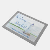 Vuurtoren Welkom Stranden Waterverf Deurmat (Schuin)