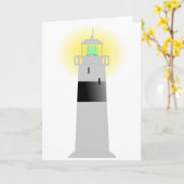 Vuurtoren Wenskaarten Kaart (Gele Bloem)
