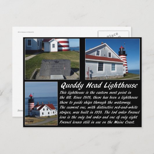 vuurtoren West Quoddy Head Briefkaart (Voorkant / Achterkant)
