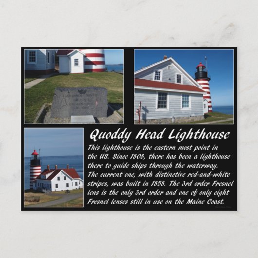 vuurtoren West Quoddy Head Briefkaart (Voorkant)
