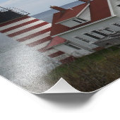 vuurtoren West Quoddy Head Foto Afdruk (Hoek)