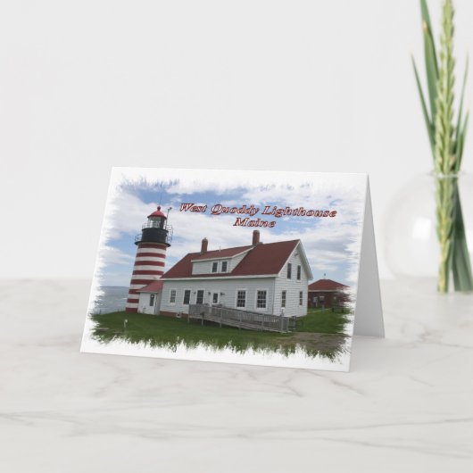 Vuurtoren West Quoddy - Maine Kaart (Voorkant)