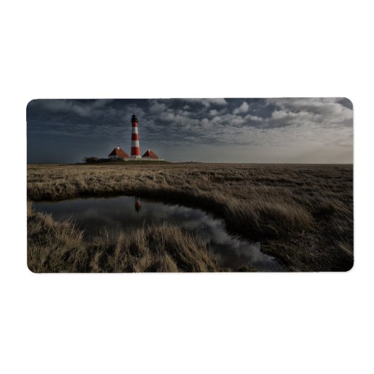 Vuurtoren Westerhever Etiket (Voorkant)