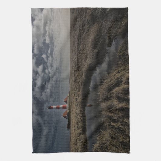 Vuurtoren Westerhever Theedoek (Verticaal)