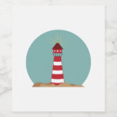 vuurtoren wijn etiket (Enkel label)