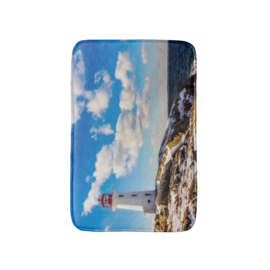 vuurtoren | Winter in Peggy's Cove, Nova Scotia Badmat (Voorkant Verticaal)