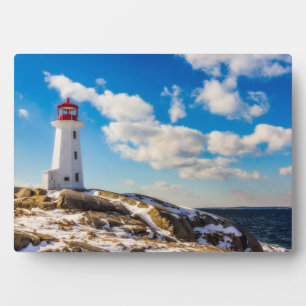 vuurtoren   Winter in Peggy's Cove, Nova Scotia Fotoplaat