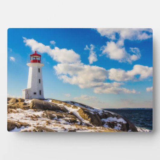 vuurtoren | Winter in Peggy's Cove, Nova Scotia Fotoplaat (voorkant)