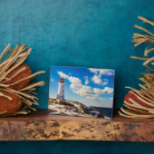 vuurtoren | Winter in Peggy's Cove, Nova Scotia Fotoplaat (Zijkant)