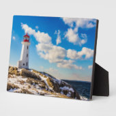 vuurtoren | Winter in Peggy's Cove, Nova Scotia Fotoplaat (Zijkant)