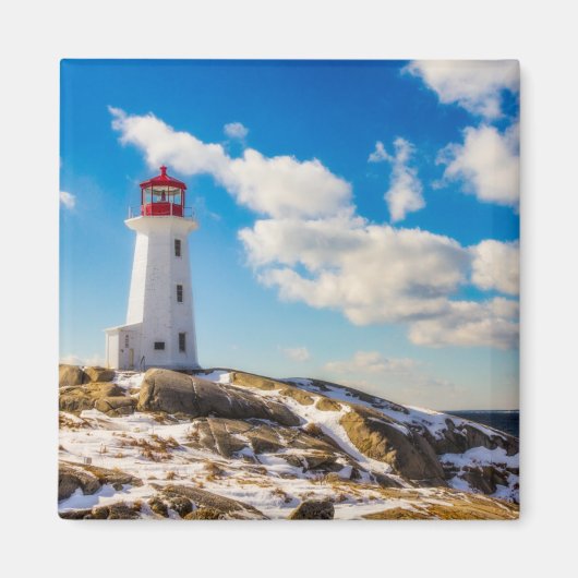 vuurtoren | Winter in Peggy's Cove, Nova Scotia Magneet (Voorkant)