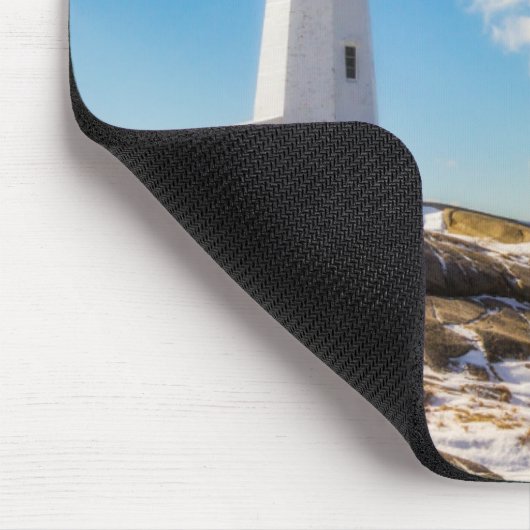 vuurtoren | Winter in Peggy's Cove, Nova Scotia Muismat (Hoek)