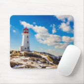 vuurtoren | Winter in Peggy's Cove, Nova Scotia Muismat (Met muis)