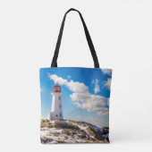 vuurtoren | Winter in Peggy's Cove, Nova Scotia Tote Bag (Achterkant)