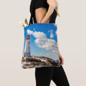 vuurtoren | Winter in Peggy's Cove, Nova Scotia Tote Bag (Dichtbij)