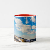 vuurtoren | Winter in Peggy's Cove, Nova Scotia Tweekleurige Koffiemok (Center)